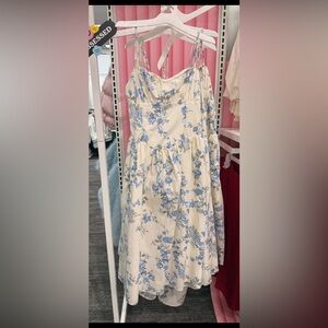 NWT Target 2026 Spring A New Day Floral Blue and Ivory Dress Sz S